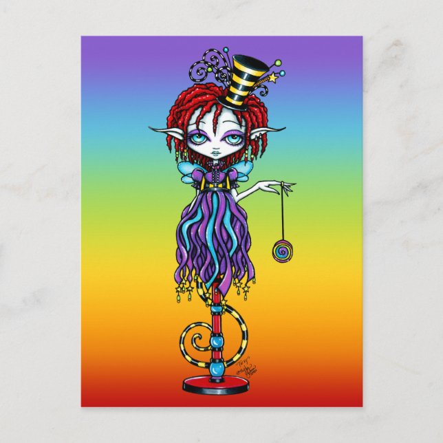 Postale Trixy Pixie Stick Sideshow Circus Fairy Carte post (Devant)
