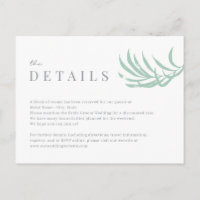 Tropical Palm Mariage Détails Carte de boîtier