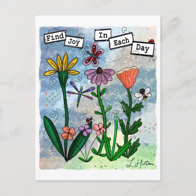 Postale Trouvez la joie dans le jour | Carte d'art (Devant)