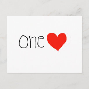 Postale Un coeur ! Carte postale!