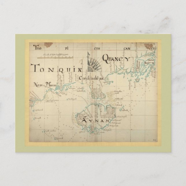 Postale Une Authentique Carte Pirate De 1690 (Devant)