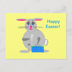 Postale Une carte de Pâques de lapin