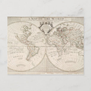 Postale Une carte du monde