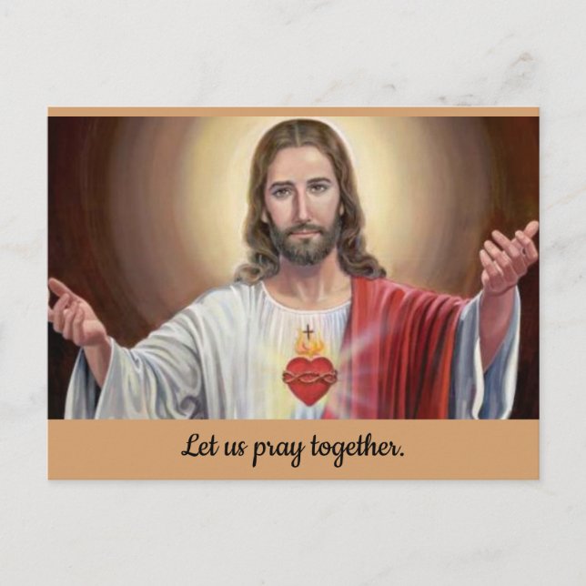 Postale Une Petite Prière Pour Vous Carte Memento Fermée E (Devant)