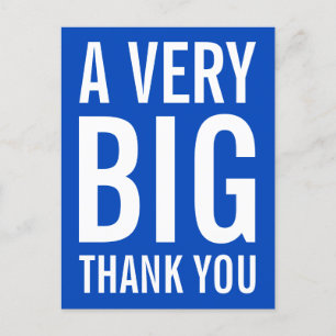 Postale Une très grande carte bleue Merci