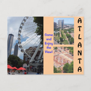 Postale Une vue à partir de la carte Top Atlanta Post