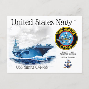Postale USS NIMITZ CVN-68 TRANSPORTEUR D'AÉRONEF - Carte p