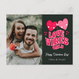 Postale Valentine's Day Retro Love Vibe Seulement Carte po