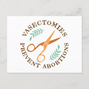 Postale Vasectomies Empêcher l'avortement Activisme Carte 