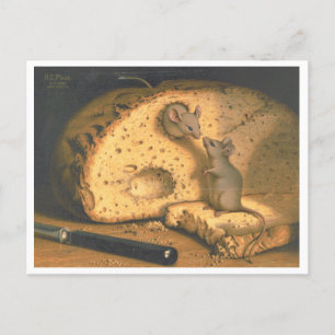 Postale "Vening through the Rye" souris dans la carte post