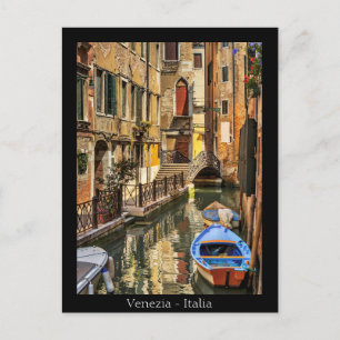 Postale Venise, Italie - Venezia Italia Canal Carte postal
