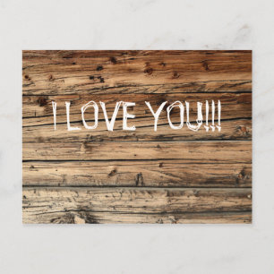 Postale Vieux bois de chêne texture carte d'amour
