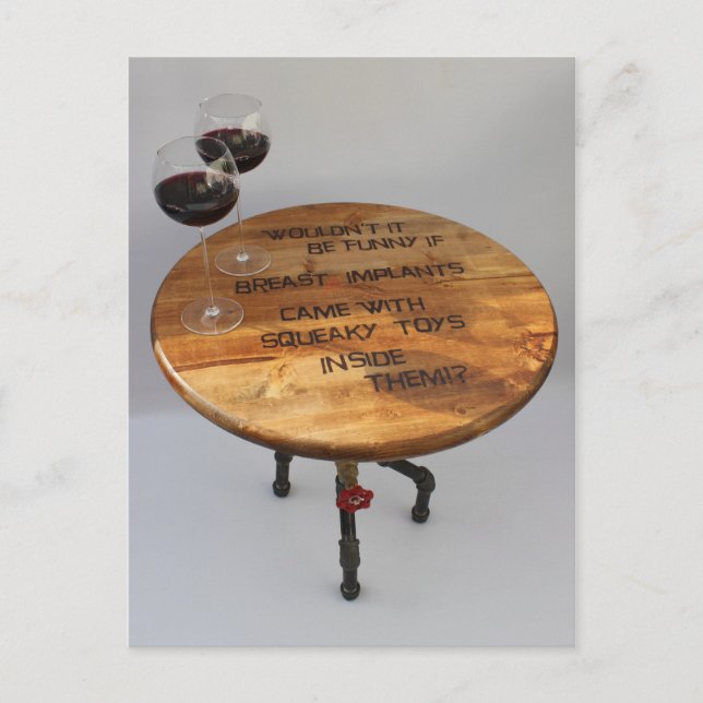 Postale Vin Amusant Et Implants Carte Postale! (Devant)