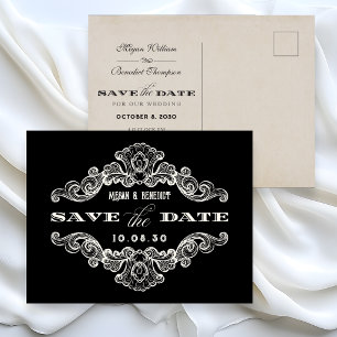Postale Vintage calligraphie gothique mariage Carte postal