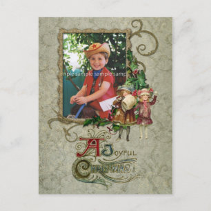Postale Vintage des tourbillons et Holly Carte photo