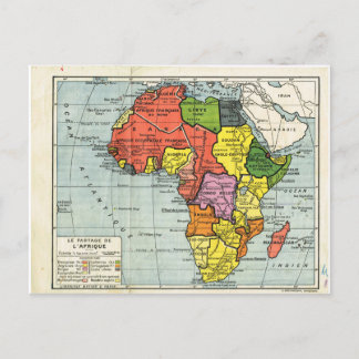 Postale Vintage, Division de l'Afrique, 1900, Carte