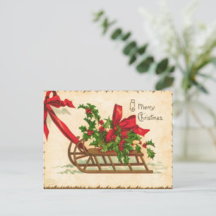 Postale Vintage Une Joyeuse Carte de Noël