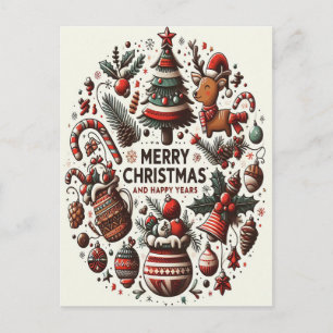 Postale Vœux d'hiver scintillants dans une carte festive