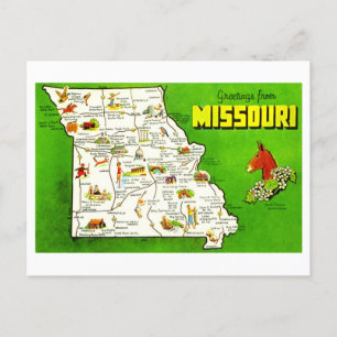 Postale Voeux vintages du Missouri Carte