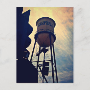 Postale Voici Campbell CA, Campbell Water Tower Carte post