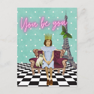 Postale Vous Devez Donner Du Pouvoir À Girl Pop Art Carte