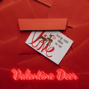 Postale Vous êtes très Deer To Me Funny Valentine Carte po