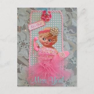 Postale Vous Manquez ! Faisons Conversation ! Carte postal