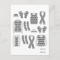 Warm Warm Wams Jacquards Motifs Objets Carte posta