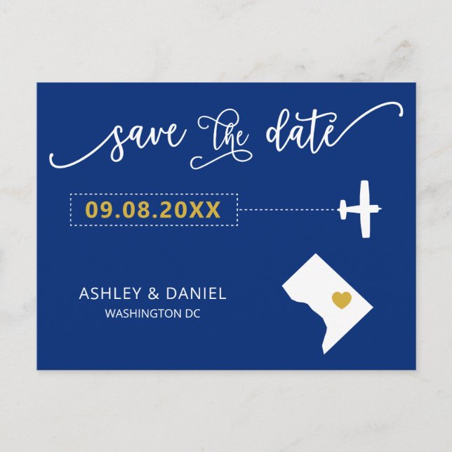 Postale Washington D.C. Wedding Enregistrer la carte posta (Devant)