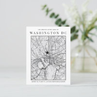 Washington, DC. Carte de ville + repère d'emplacem