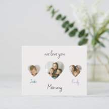 We Love You Mommy - Carte photo personnalisée