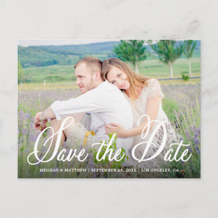 Postale Whimsy Photo Enregistrer la date Annonce Carte pos