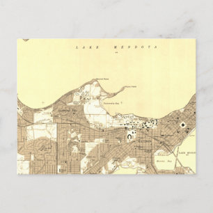 Postale Wisconsin Madison Carte Vintage Retro