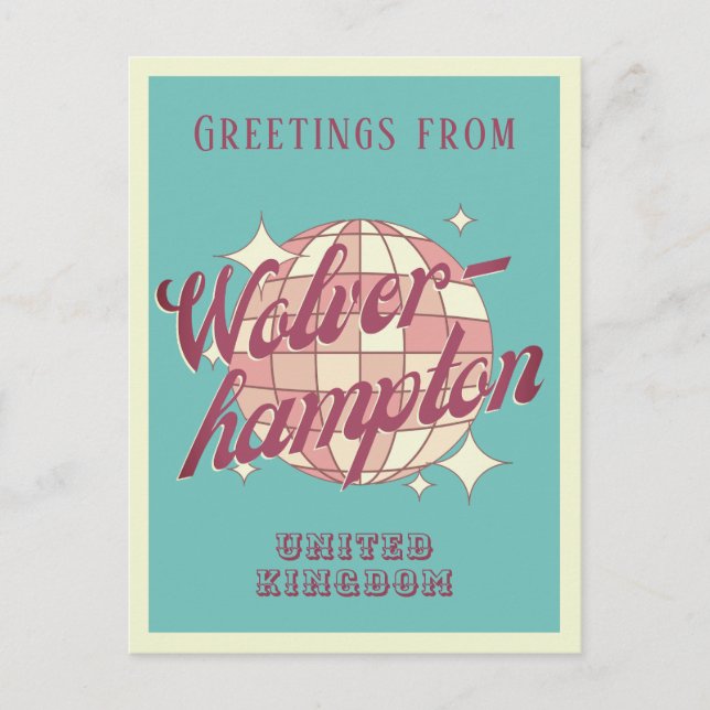 Postale Wolverhampton Royaume-Uni vacances retro Carte pos (Devant)