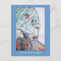 Wonder Wheel with Demon (Coney Is., NY) carte post