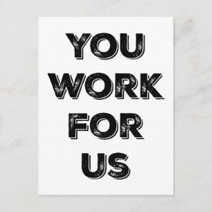 Postale You Work pour carte à circuit intégré