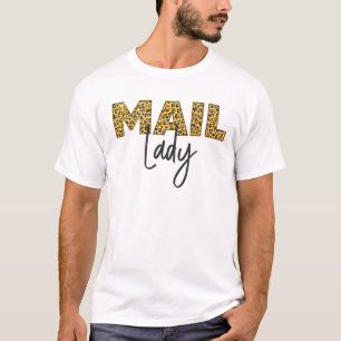 Postamt Postarbeiter Mail Lady Leopard T-Shirt