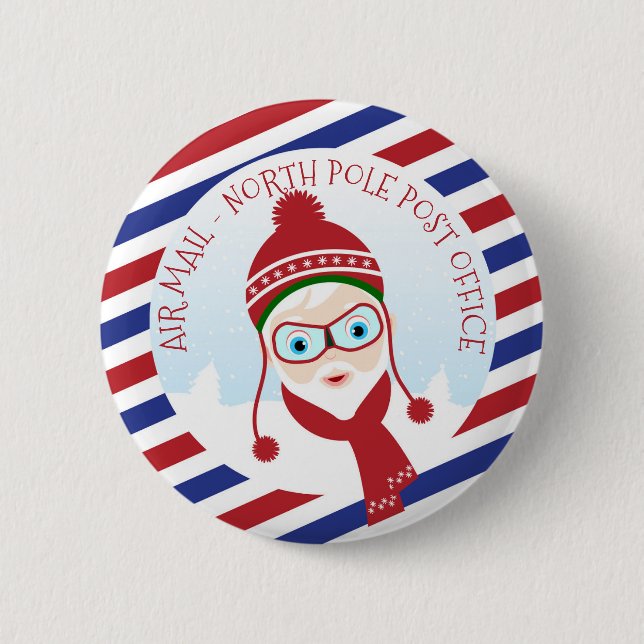 Postamt Santa Claus Button (Vorderseite)
