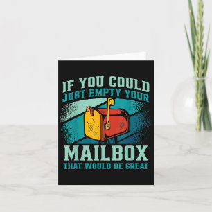Postangestellte, wenn Sie einfach Ihre Mailbox lee Karte