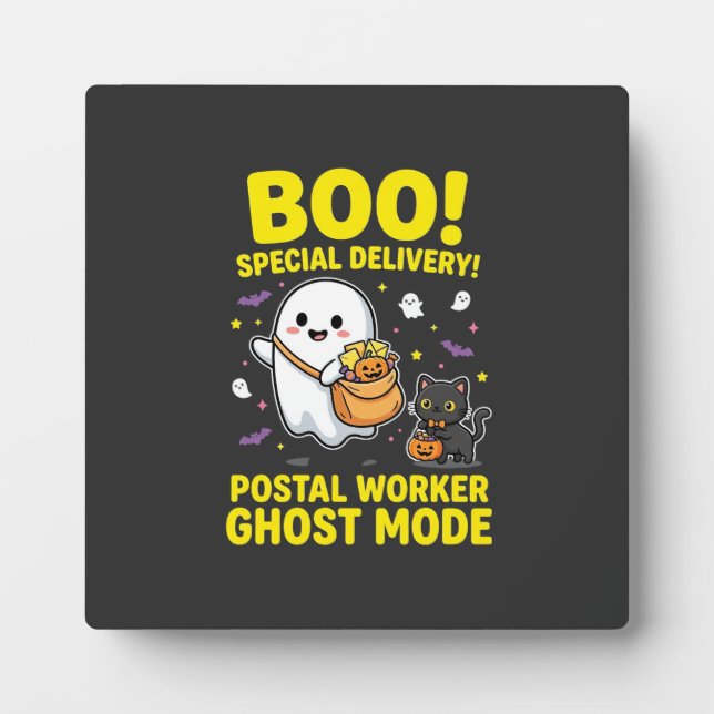 Postangestellter Geist Modus Halloween Design_1 Fotoplatte (Vorderseite)