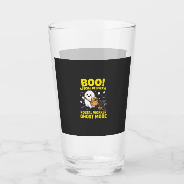 Postangestellter Geist Modus Halloween Design_1 Glas (Vorderseite)