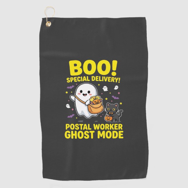 Postangestellter Geist Modus Halloween Design_1 Golfhandtuch (Vorderseite)