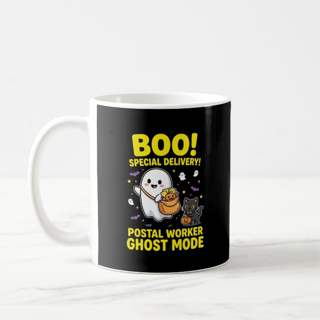 Postangestellter Geist Modus Halloween Design_1 Kaffeetasse (Links)