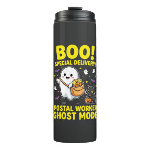 Postangestellter Geist Modus Halloween Design_1 Thermosbecher