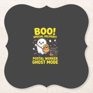 Postangestellter Geist Modus Halloween Design_1 Untersetzer