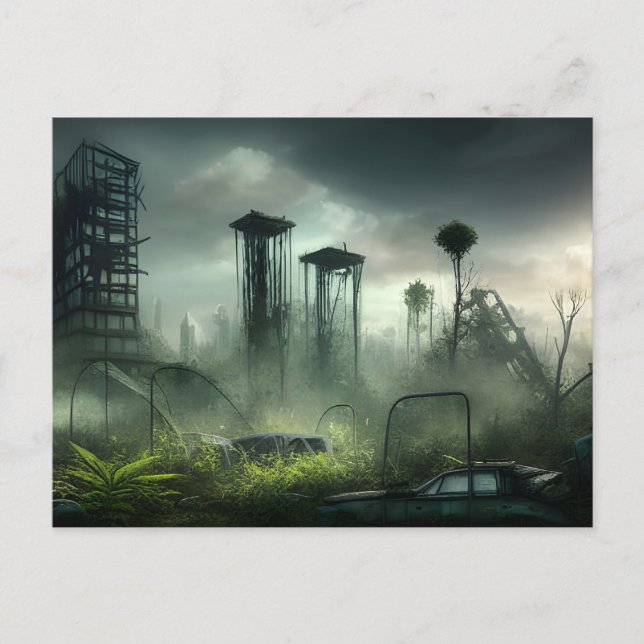 Postapokalyptische Postkarte (Vorderseite)