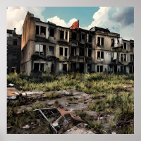 Postapokalyptische Zerstörung | Ausgegebene Gebäud