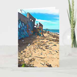 Postapokalyptischer verlassener Strand Karte