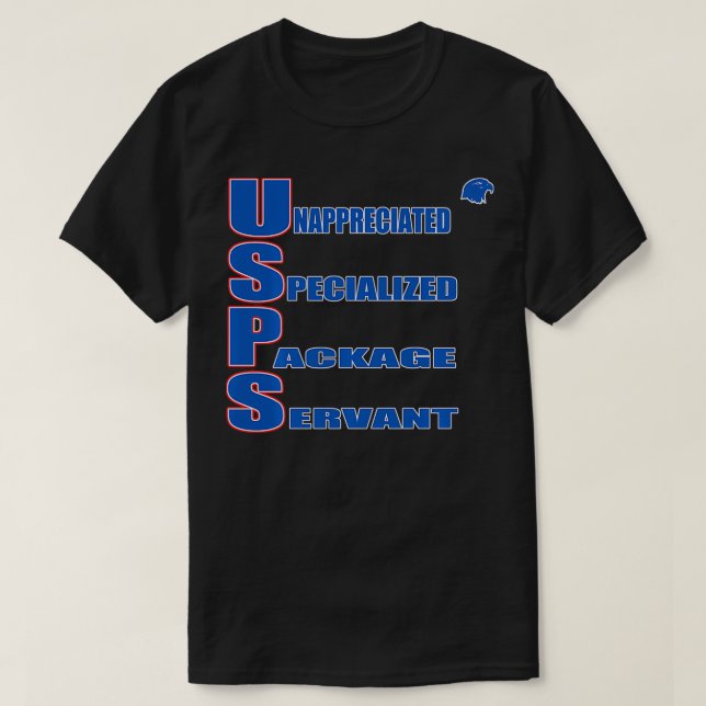 Postarbeiter-Akronym US Postdienstmitarbeiter T-Shirt (Design vorne)