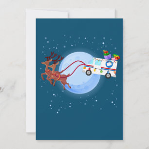 Postarbeiter Christmas Mail Truck Funny Mailman Einladung